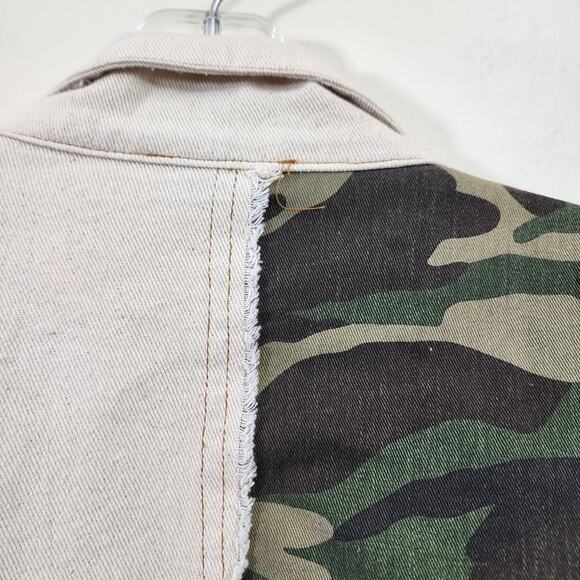 Andree mixed pattern button front boho lightweight jacket woman's size 1X - Picture 9 of 10